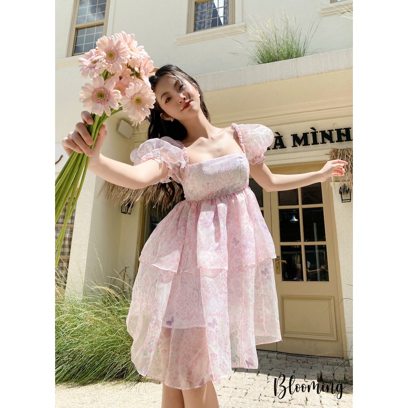 BLOOMING Đầm ngắn xoè tầng công chúa ngọt ngào mặc đi chơi Tết - Cotton Candy Dress