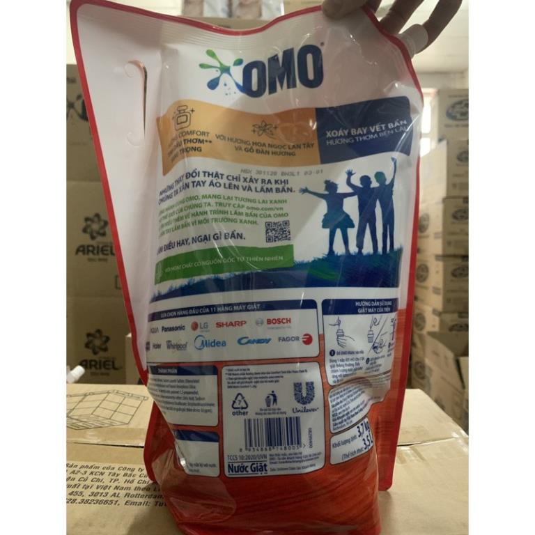 Nước giặt Omo Matic Comfort chuyên dụng của trên Tinh Dầu Thơm túi 3,6kg