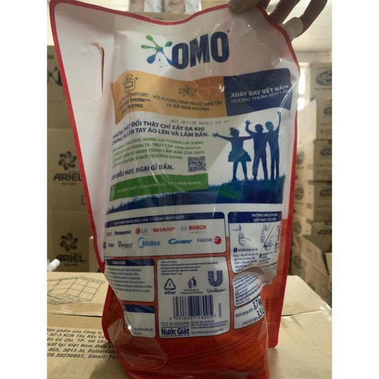 Nước Giặt OMO Túi 3,7Kg Tinh Dầu Thơm