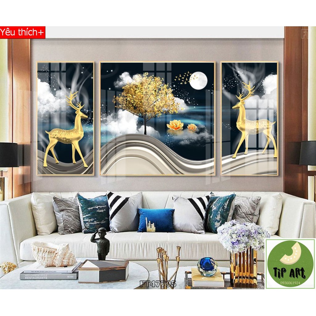 Tranh tráng gương 🍁Free Ship🍁 tranh pha lê - tranh treo tường phòng khách, tranh treo tường phòng ngủ, tranh decor