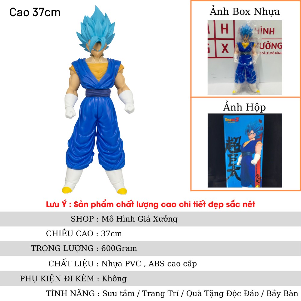 Mô hình Dragon Ball Vegito Super Blue bản đứng siêu đẹp chi tiết sắc nét cao 36cm - mô hình figure 7 viên ngọc rồng