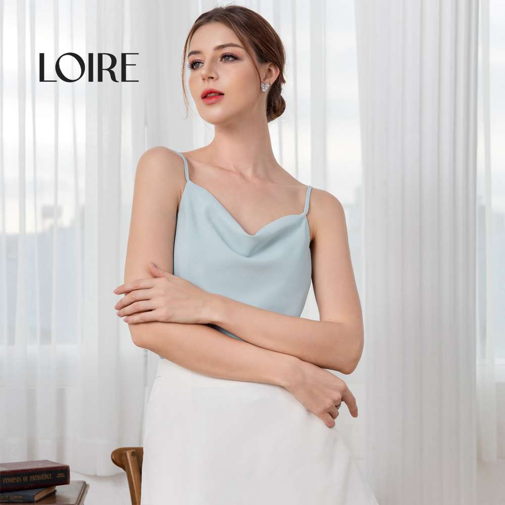 [Mã WABRLR2045 giảm 10% đơn 250K] Áo Lụa 2 Dây Cao Cấp Cổ Đổ LOIRECHIC LAL02