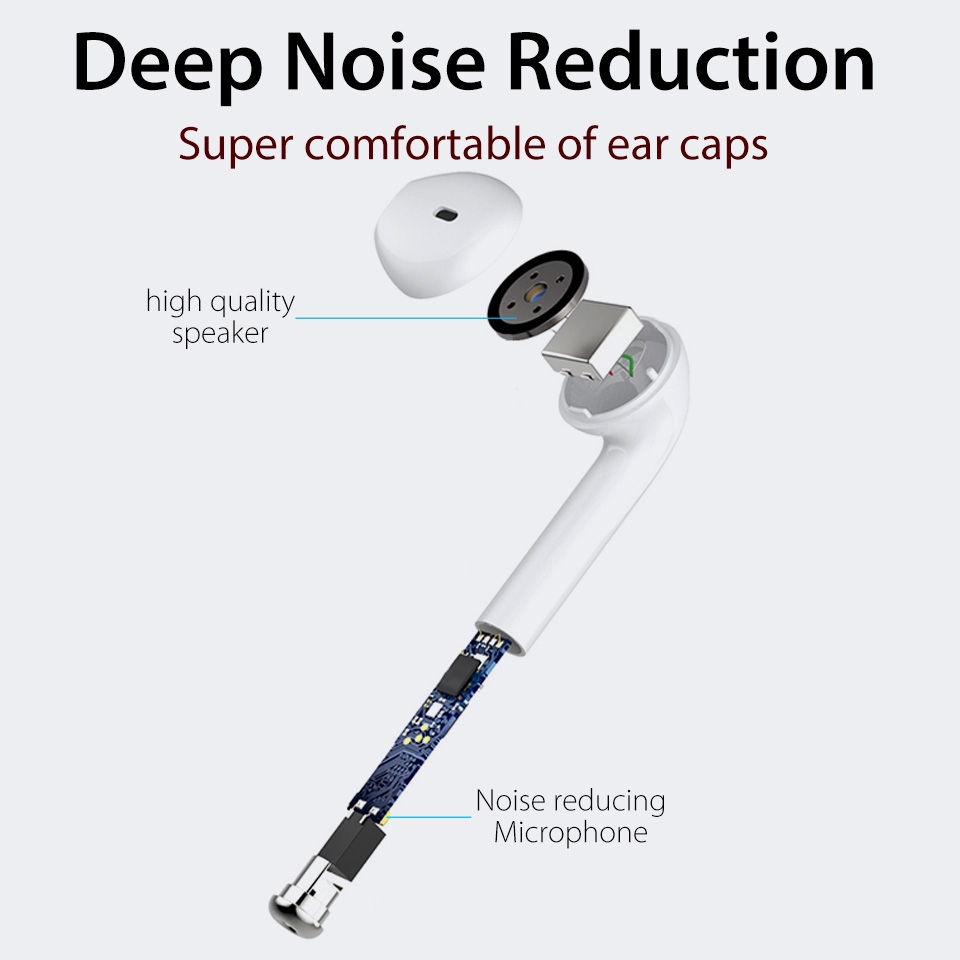 Tai nghe Bluetooth GOOJODOQ không dây i7s Tws thiết kế thể thao mini tiện dụng kèm hộp sạc, thương hiệu mới 100%, chất l