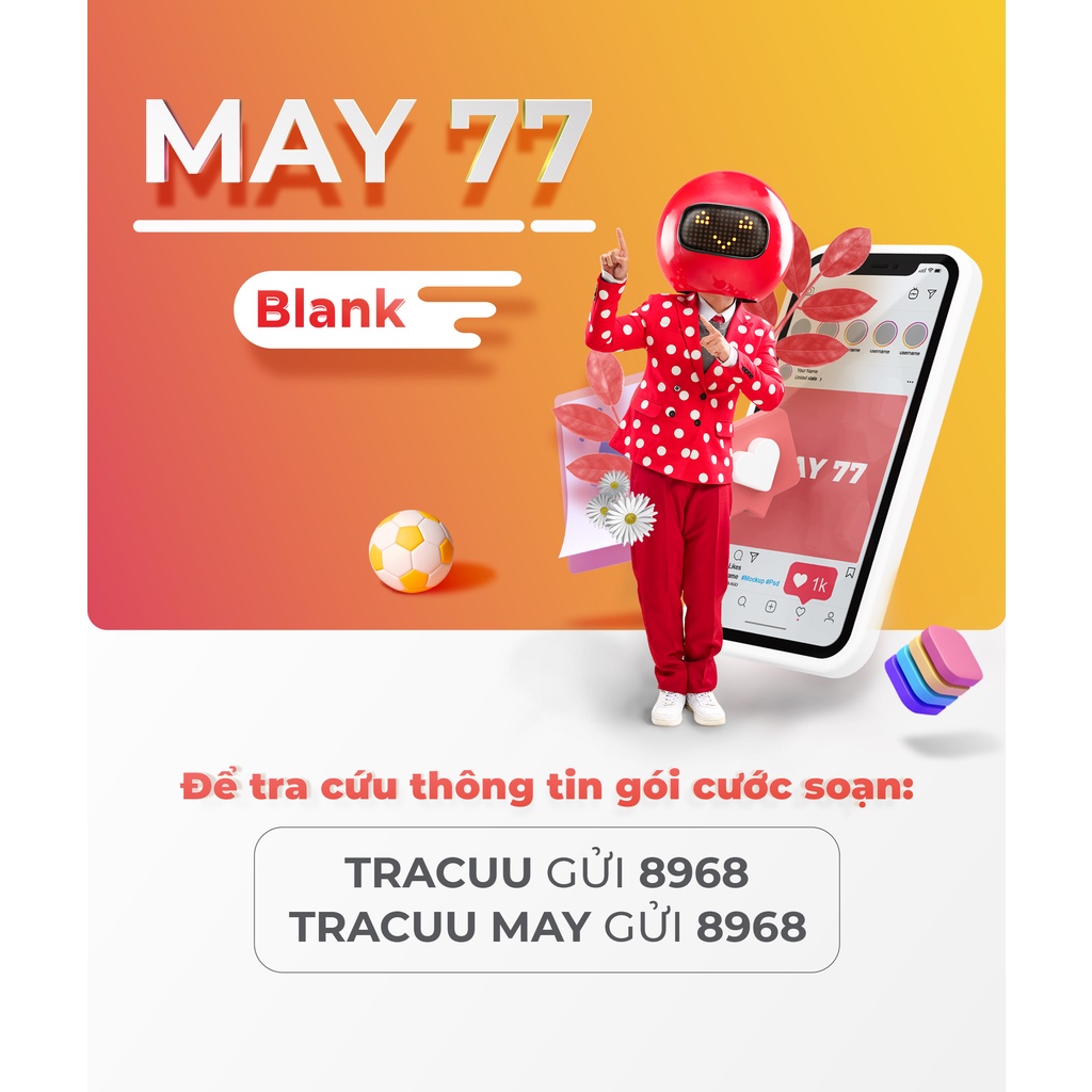 Sim Itelecom 4g tốc độ cao đăng ký được gói MAY 77 90GB/tháng gọi miễn phí Itel và Vinaphone dưới 20 phút