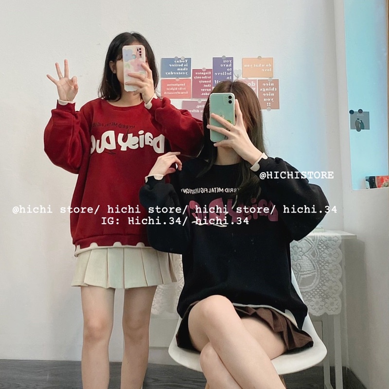 áo nỉ bông cổ tròn dn ẢNH THẬT VIDEO sweater hichi | BigBuy360 - bigbuy360.vn