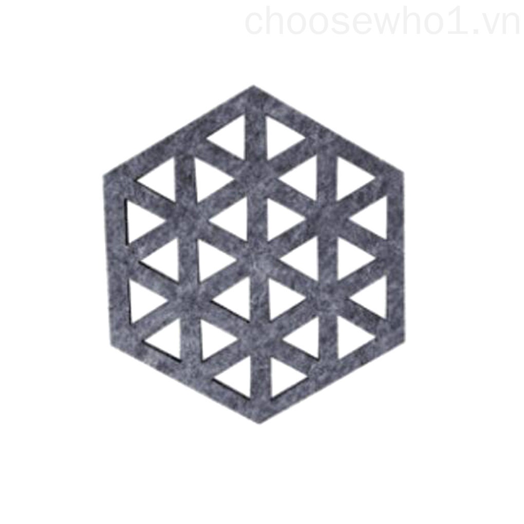 Tấm lót ly hình tam giác bằng vải nỉ thấm hút tốt tiện dụng cho gia đình