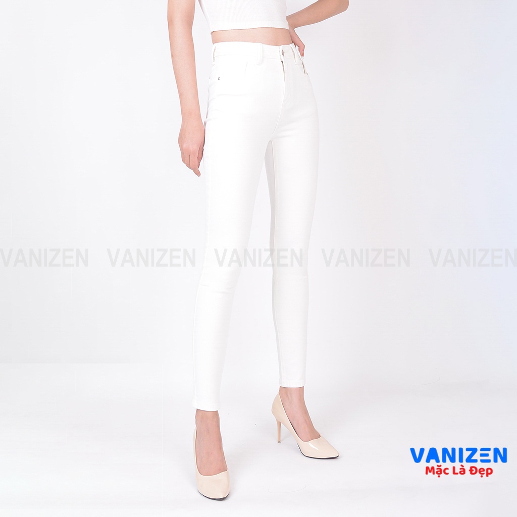 Quần Jean Đen Nữ Lưng Cao Skinny VANIZEN Shop mã 051