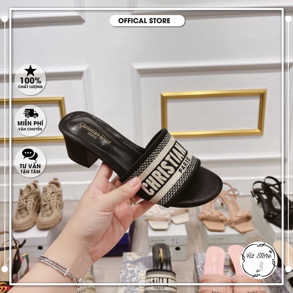 👠👟 Guốc jadior quai ngang gót vuông fullbox ⚡
