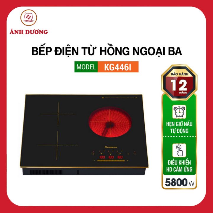 Bếp điện từ hồng ngoại ba Kangaroo KG446i