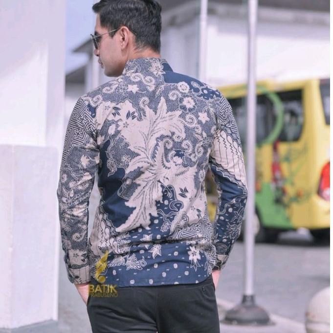 (Symbol2) Yqf (symbol3) batik Sơ Mi Nam Dài Tay Mỏng Vừa Vặn batik Màu Xanh Nước Biển Áo Sơ Mi batik Dài Tay Thời Trang Nam Tính