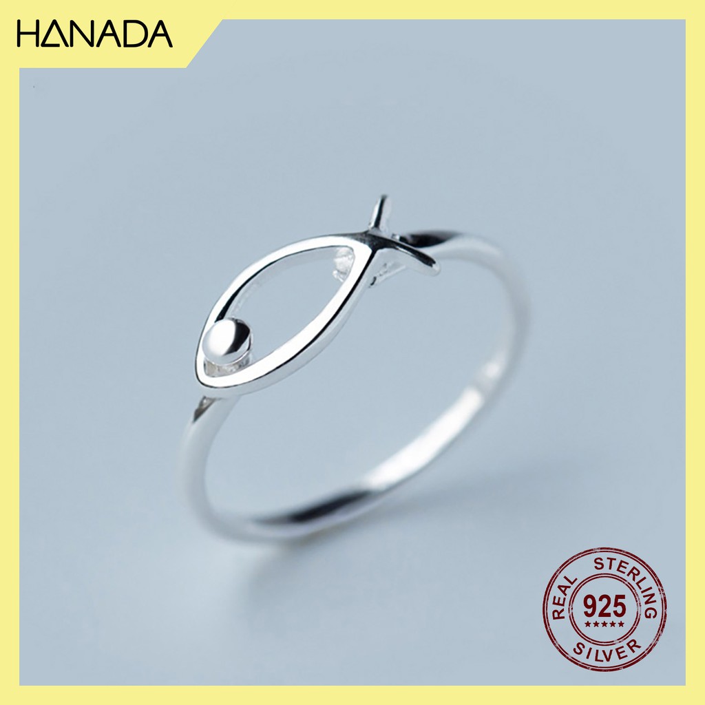 Nhẫn Bạc 925 Hanada Nhẫn Hình Cá 0018