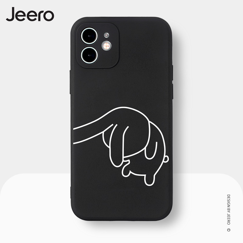 Ốp điện thoại JEERO hoạt hình cặp đôi dễ thương đẹp ngộ nghĩnh mềm cho iPhone 15 14 13 12 11 Pro Max SE 2020 X XR XS 8 7 ip 6S 6 Plus kute HFC156