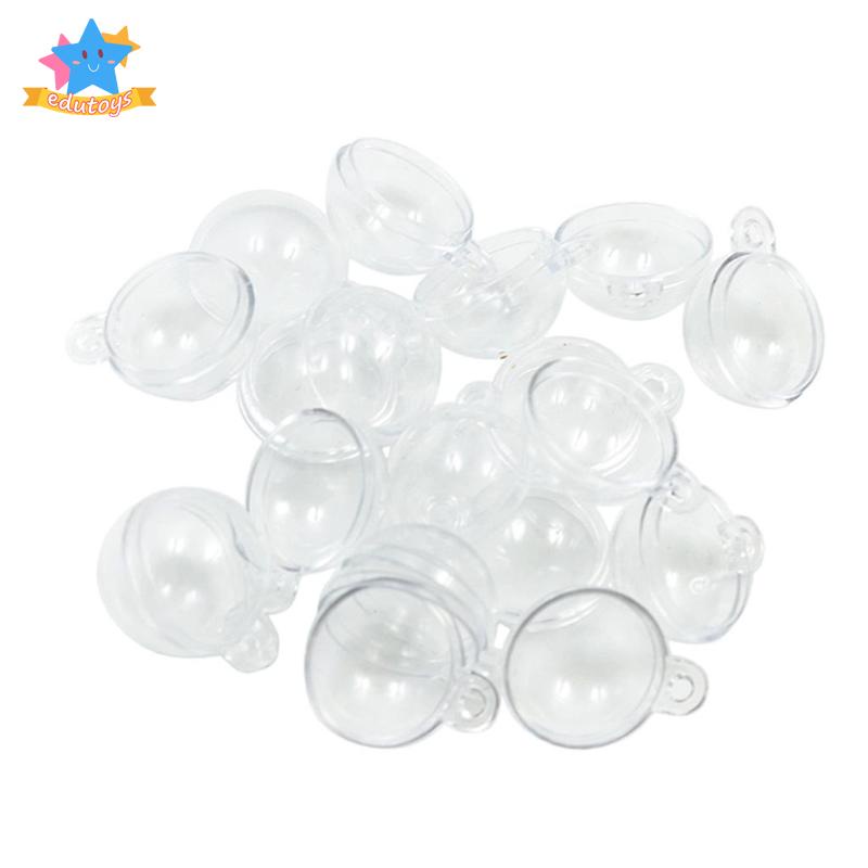 Set 10 quả cầu nhựa trong suốt trang trí đa năng