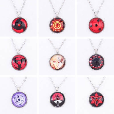 Dây chuyền Naruto Viết Mắt tròn Amaterasu Kính vạn hoa Sáng tạo Anime Món quà sinh nhật