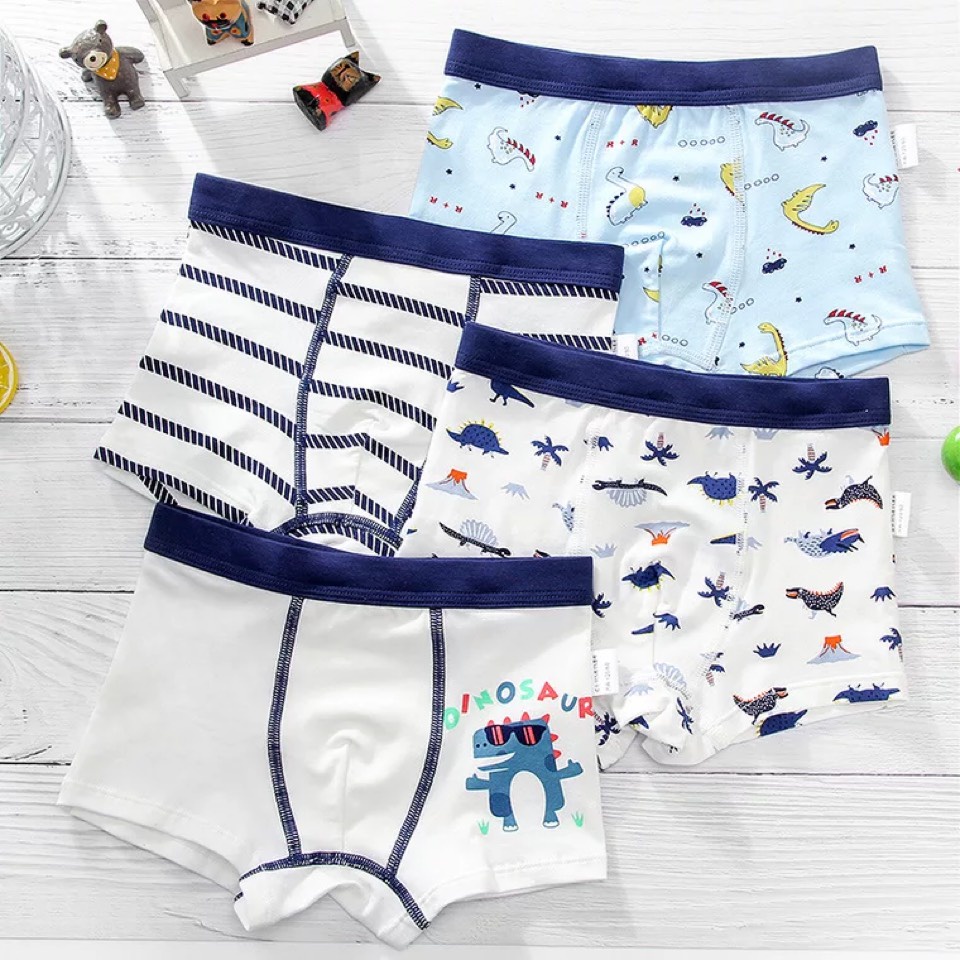 Quần Chip Đùi Nam Mã 02 Quần Lót Đùi Cho Bé Trai Quần Xì Quần Sịp Hình Khủng Long Bạo Chúa Ngộ nghĩnh Đáng Yêu
