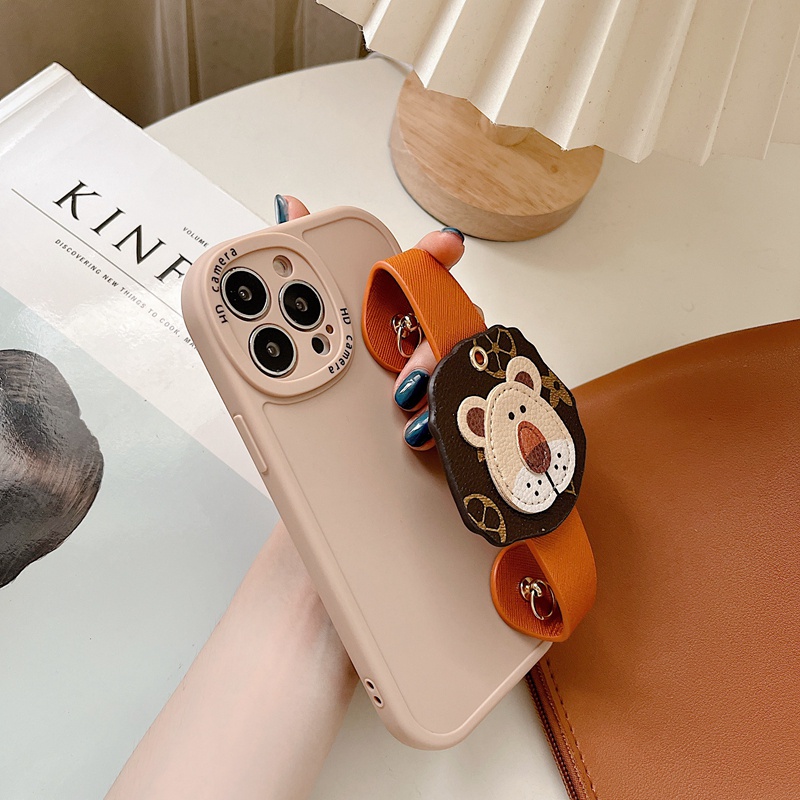 Ốp Điện Thoại Hình Sư Tử / Voi Có Dây Đeo Chéo Cho iPhone 12 13 Pro Max iPhone 14 Max X XS XR 7 8 Plus