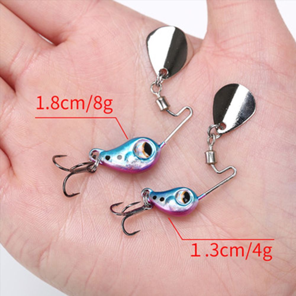 MUVAKO Mồi câu cá giả bằng kim loại 4g/8g có thể xoay được chất lượng cao