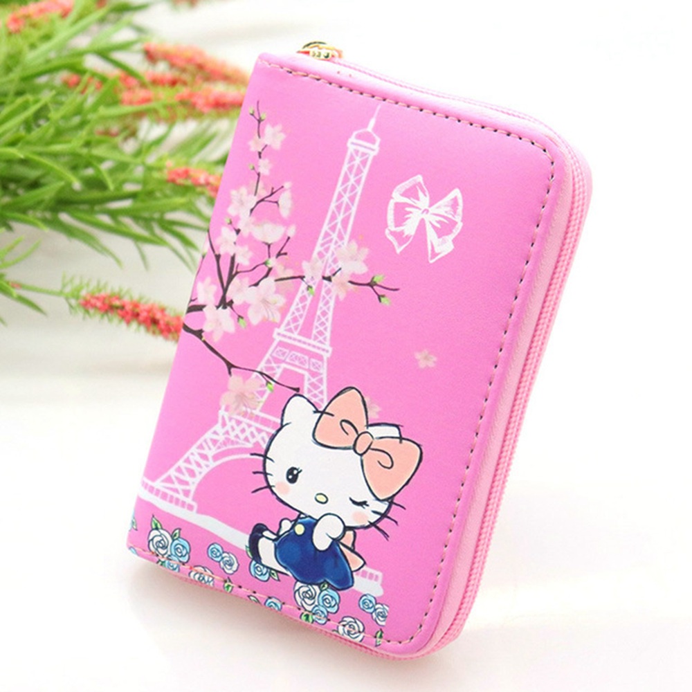Ví nữ da PU hình Hello Kitty