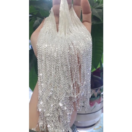 DÂY CHUYỀN CHO BÉ BẠC TA- DÂY CÔNG DÀI 38-39CM CHO TRẺ EM