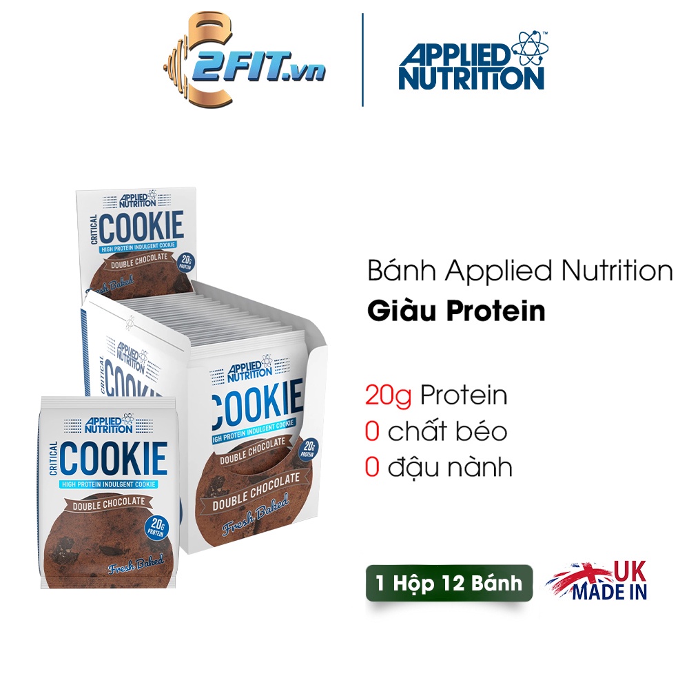 Bánh protein Applied Nutrition Critical Cookie 85g Hộp 12 Cái
