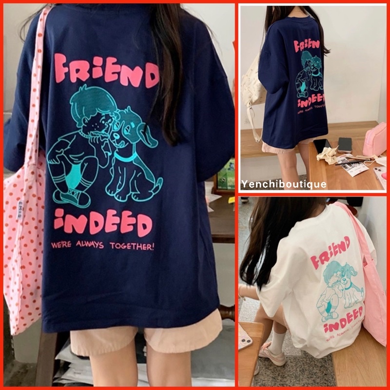 Set Thun Friend Indeed Nữ [FREESHIP]  Bộ đồ áo phông form rộng kèm short suông hàn quốc đẹp Ulzzang