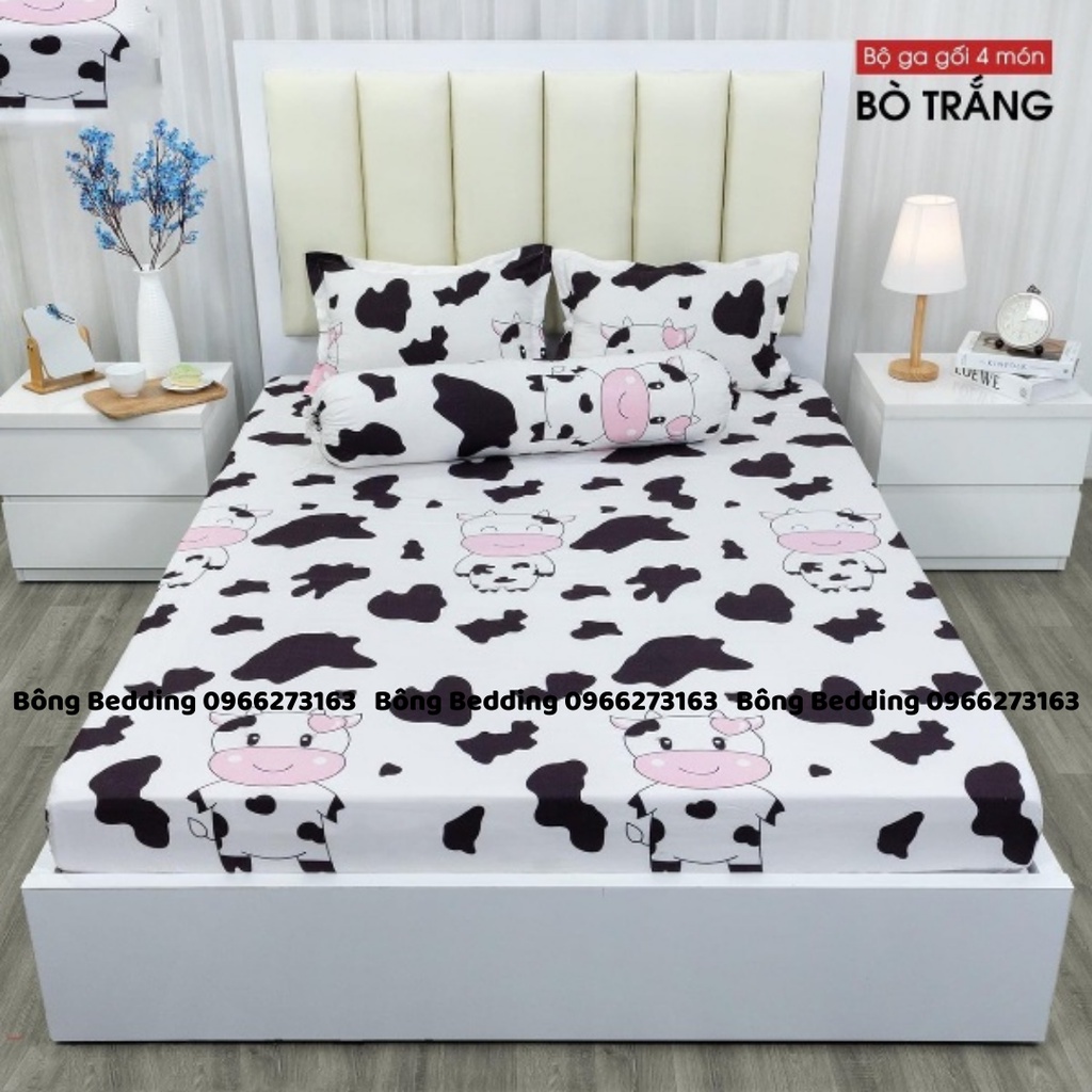 Bộ Ga Gối Cotton Poly Mẫu Mới, Drap Giường Ga Nệm Bo Chun Miễn Phí | BigBuy360 - bigbuy360.vn