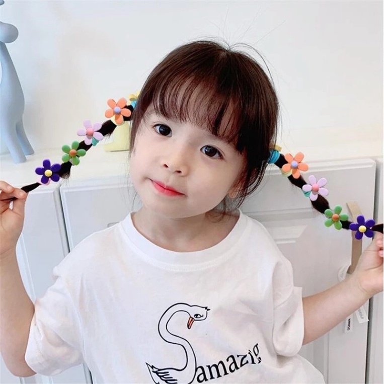 Set 4/8/10 dây chun cột tóc, Dây chun buộc tóc Siêu Cute Bé gái