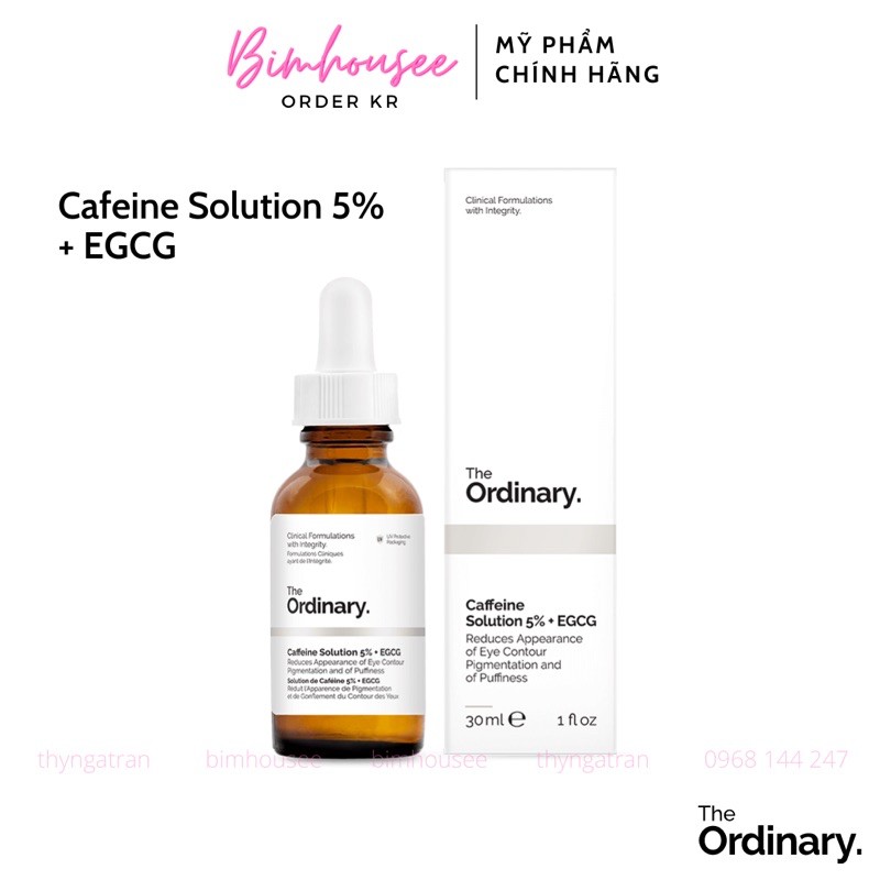 [Đủ bill] Serum xử lý thâm, chống nhăn MẮT The Ordinary CAFFEINE Solution 5% EGCG