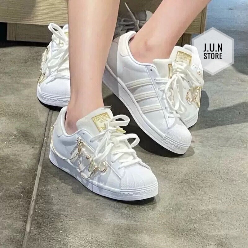 GIÀY ADI.DAS SUPER PEARL WHITE GOD CHAMP VÀNG LAI AU