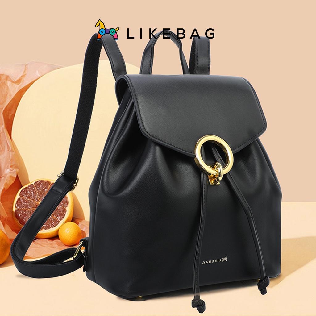 Balo nữ thời trang LIKEBAG kiểu dáng trơn basic trẻ trung cỡ vừa CJ3001 - LIBAGI