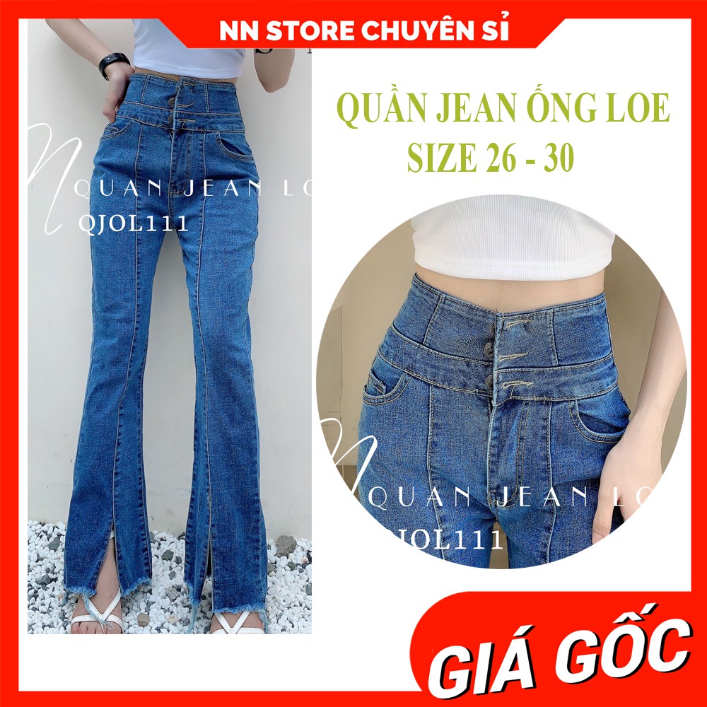 QUẦN JEAN ỐNG LOE QJOL111 ⚡ẢNH THẬT⚡ QUẦN JEAN DÀI NỮ ⚡ QUẦN JEAN CO GIÃN ⚡QUẦN BÒ CẠP CAO