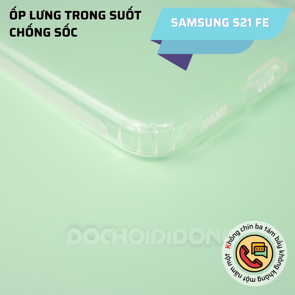 Ốp Lưng Dẻo Trong Suốt Cho Samsung S21 Fe Chống Sốc Bảo Vệ Camera