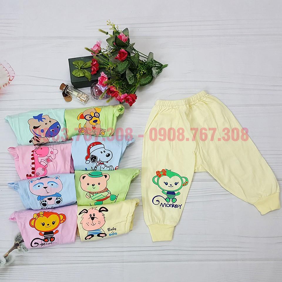 Quần Dài Sơ Sinh Có Đáp Đũng Hằng Trang Chất Cotton Cho Bé - Hàng Việt Nam