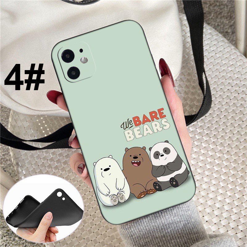 iPhone XR X Xs Max 7 8 6s 6 Plus 7+ 8+ 5 5s SE 2020 Soft Silicone Cover Phone Case Casing MD80 We Bare Bears