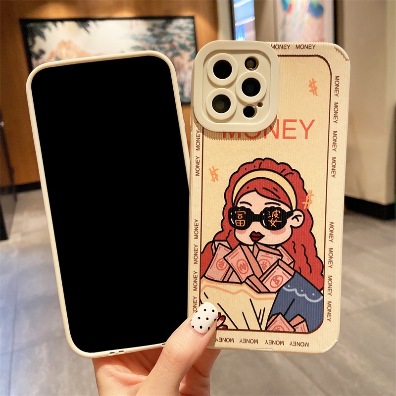 Ốp điện thoại hình cô gái xinh xắn cho iPhone 6 7 8 X XS XR XSMAX 11 12 13 Plus Pro Max Mini