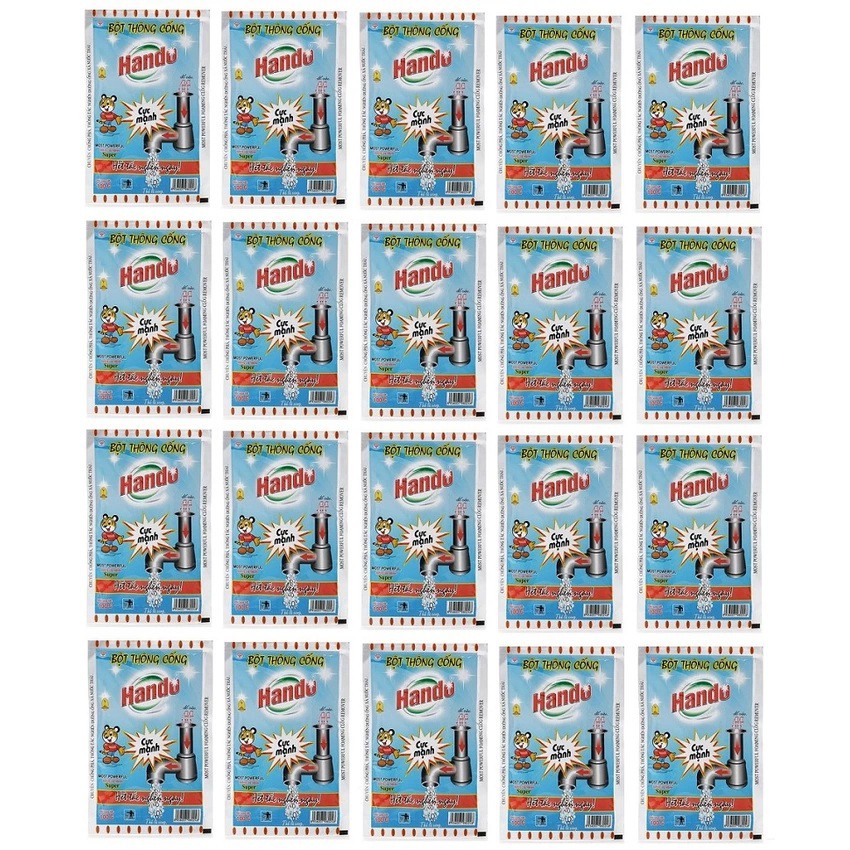 Bộ 20 gói bột thông công Hando 100g/gói