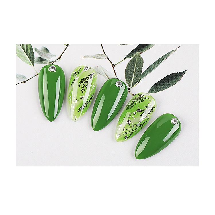 [Hàng mới về] Nhãn dán trang trí móng tay màu đen trắng 3D phong cách châu Âu dễ sử dụng