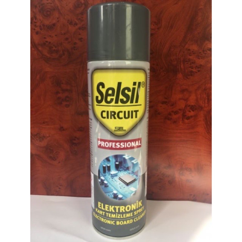 Chai xịt tẩy rửa bo mạch làm sạch bảo vệ mạch điện, thiết bị điện - điện tử nhanh khô Selsil Circuit 500ml (Thổ Nhĩ Kì)