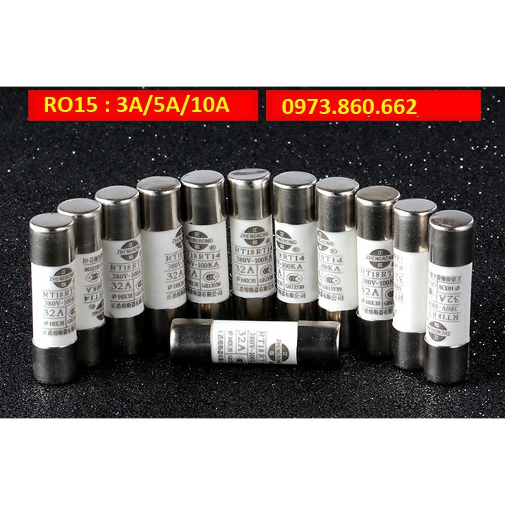 Cầu chì RO15 + Đế cài RT18 -32X Đế cài cầu chì thanh ray -TBĐ
