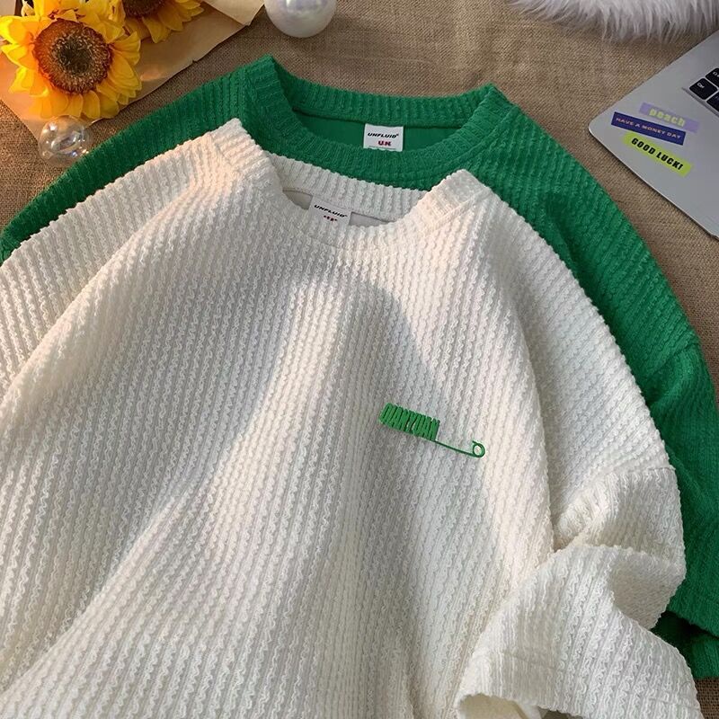 Áo Thun Nam Cổ Tròn Oversize Phong Cách Hàn Quốc