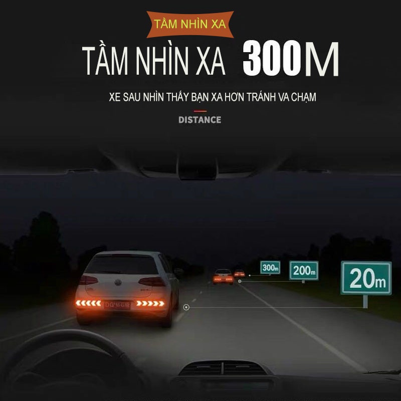 Decal dán xe ô tô – Bộ Decal trang trí xe ô tô hình mũi tên cảnh báo nguy hiểm VER 2