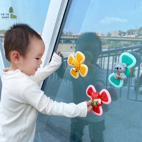 Set 3 con quay Spinner cho bé, Spinner con quay gắn tường,đồ chơi chong chóng dính tường,Spinner hình con vật dễ thương