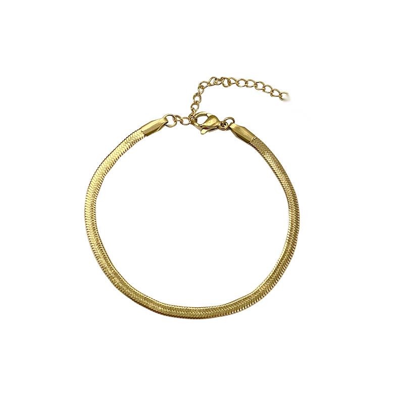 Vòng Tay Xương Rắn Phẳng Phong Cách hip hop Thời Trang Cá Tính