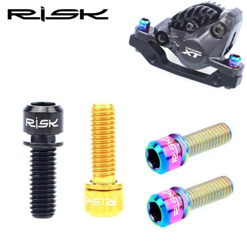 Bu Lông Cố Định Đĩa Phanh Xe Đạp Leo Núi Bằng Hợp Kim Titan Nhẹ Có Vòng Đệm Khoét Lỗ SLX XT