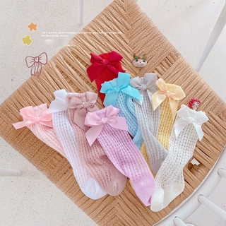 Vớ cotton phối nơ xinh xắn cho bé gái