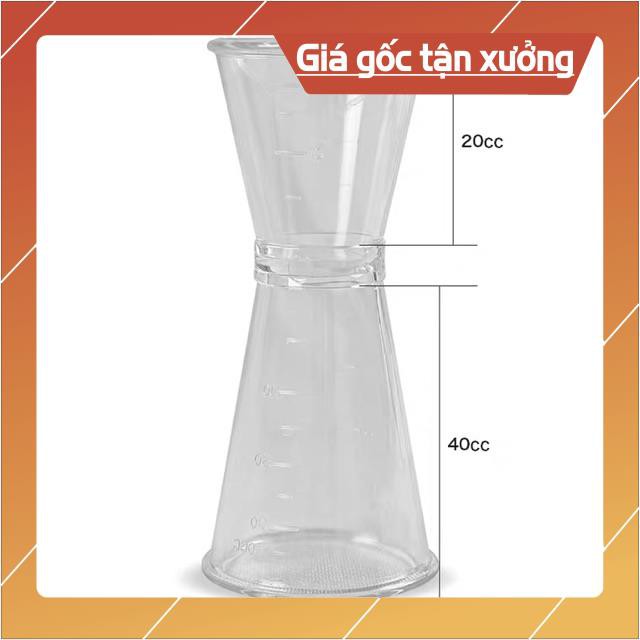 Jigger ly đong rượu 2 đầu bằng nhựa