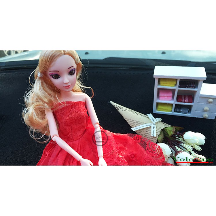 Búp Bê Barbie 12 Khớp ( Váy Đỏ)