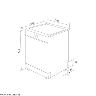 Máy rửa bát Malloca WQP12-J7223A