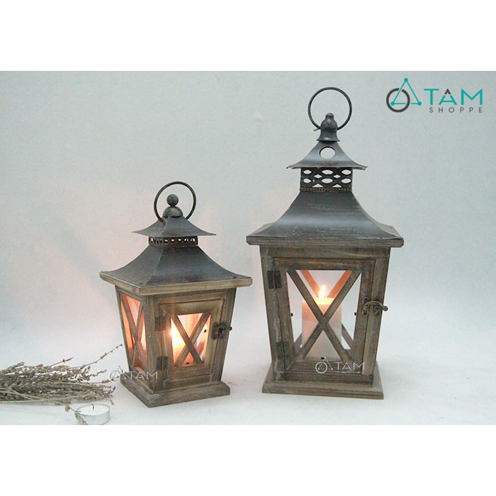 Đèn nến nhà gỗ cổ điển cỡ lớn số 22