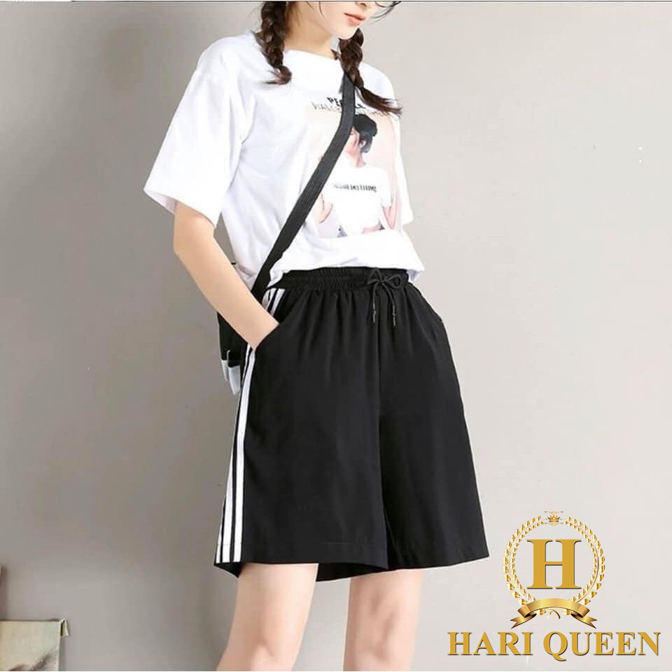 Quần Đùi Nữ 3 Sọc Cá Tính Hariqueen